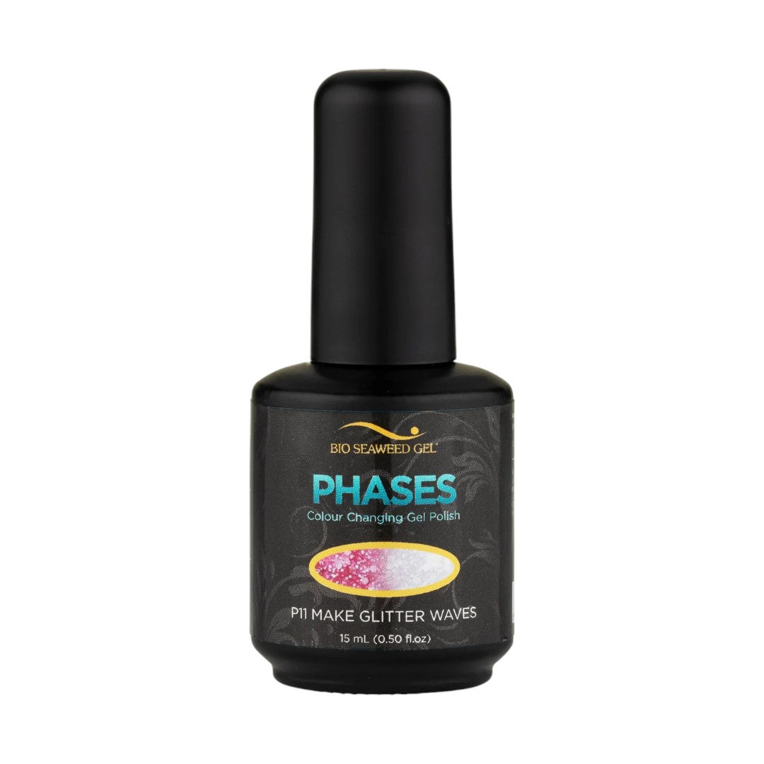 Bio Seaweed Gel - Colour Changing Gel 15mL #P11 Make Glitter Waves - Gel Polish