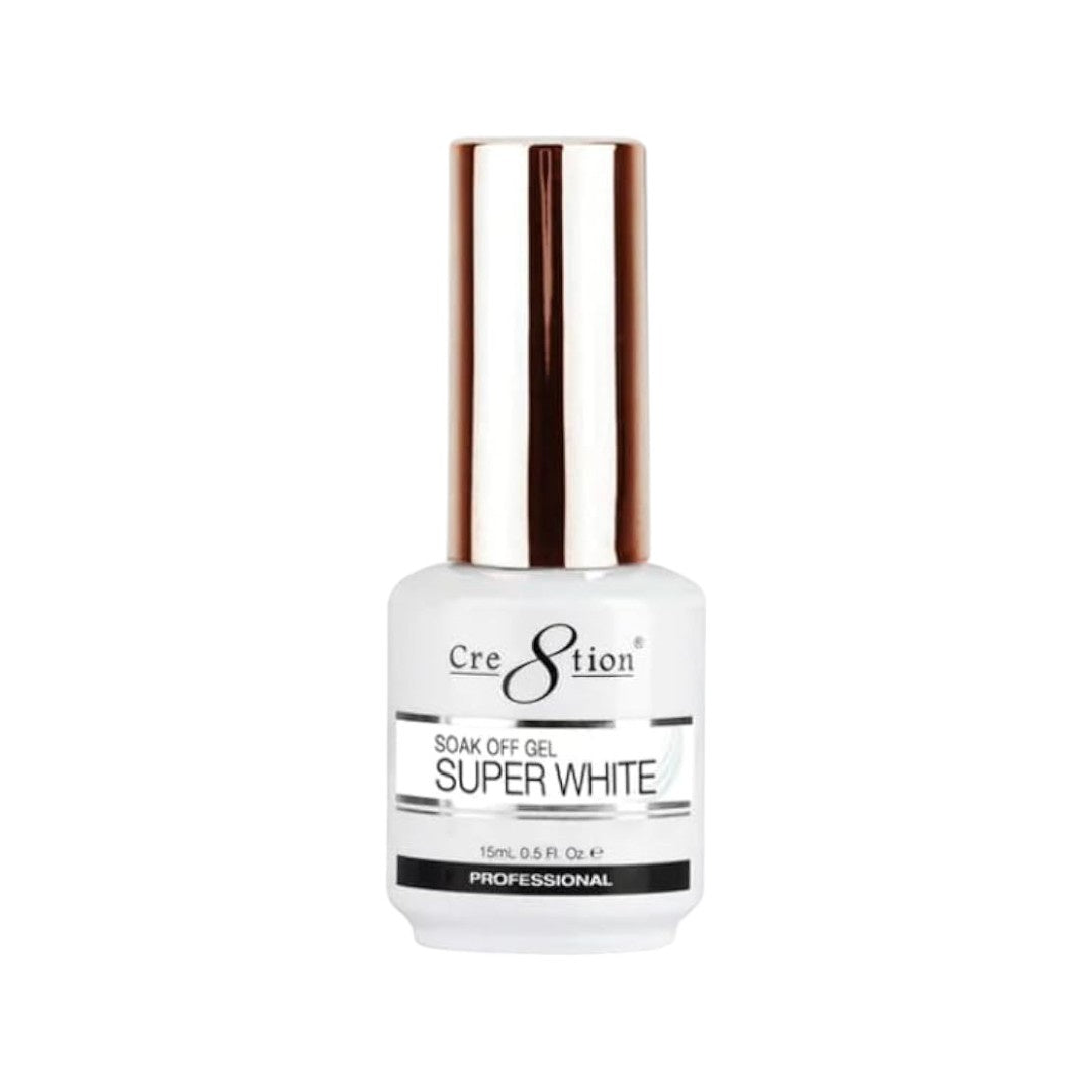 Cre8tion Super White 15mL - Gel Polish