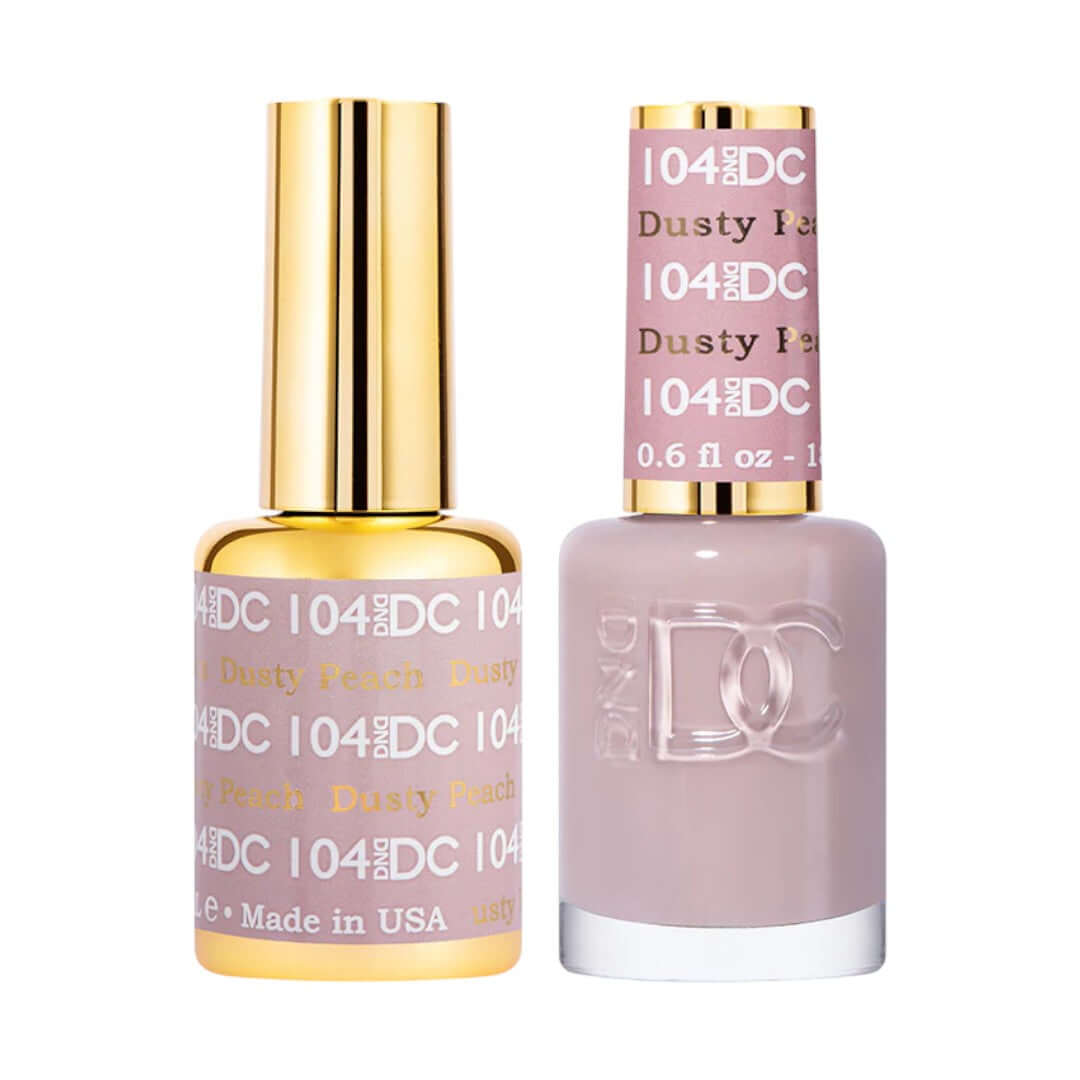 DND-DC DC104 Dusty Peach Combo|Nail Mall Beauty Supply