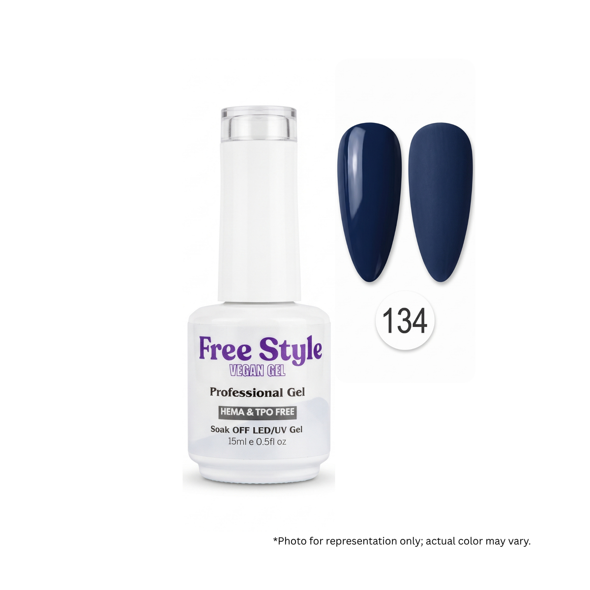 FreeStyle Gel Polish #FS134 - HEMA & TPO Free Gel