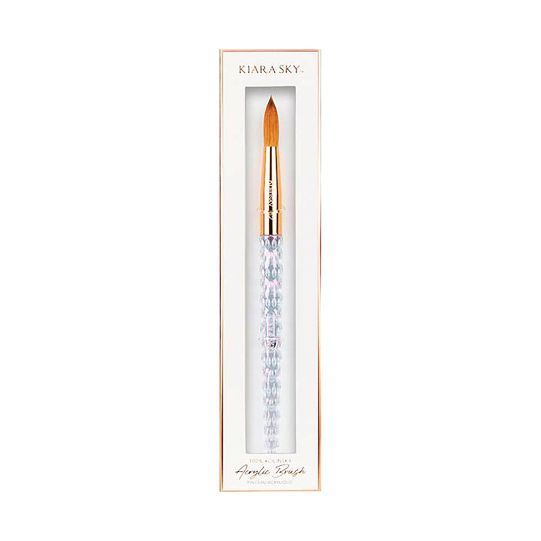 Kiara Sky Premium 100% Kolinsky Acrylic Brush Crytal Handle