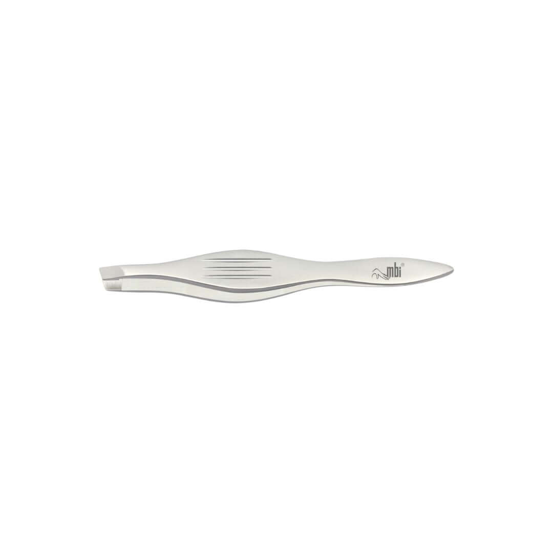 MBI Eyebrow Tweezers Slanted with Wide Handle Size 4'' #MBI417