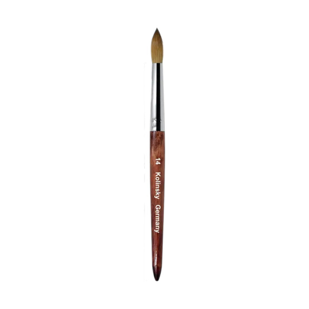 NMC Kolinsky Acrylic Brush Red Wood Handle