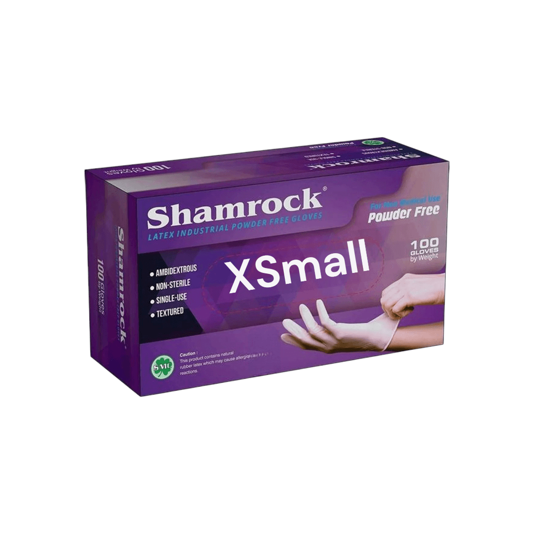 Găng tay cao su dùng một lần Shamrock (Hộp 100 chiếc)