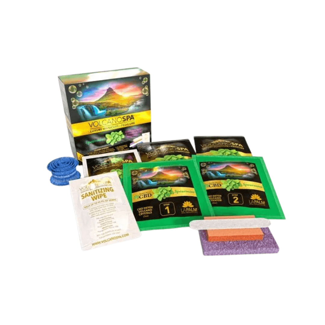 Bộ sản phẩm chăm sóc chân La Palm Pedi In A Box CBD VolcanoSpa {Hộp 36 sản phẩm}