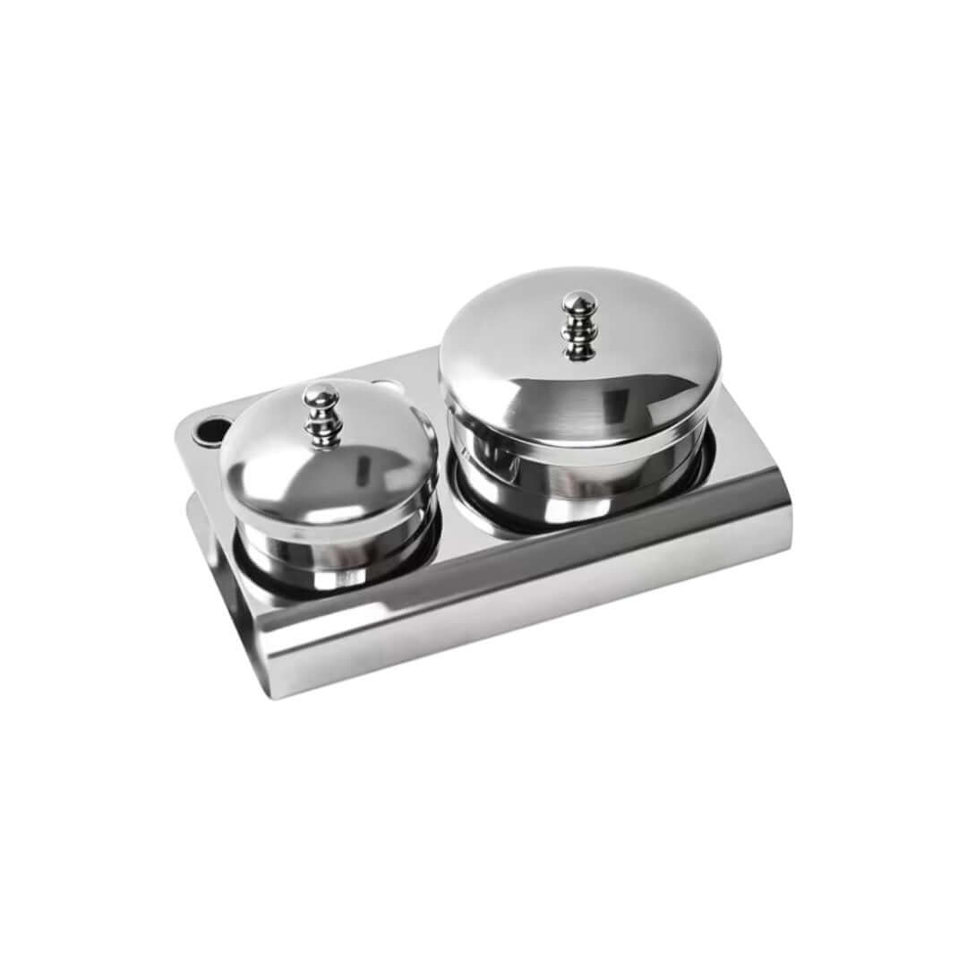 Stainless Steel Liquid & Powder Display Set 2pcs