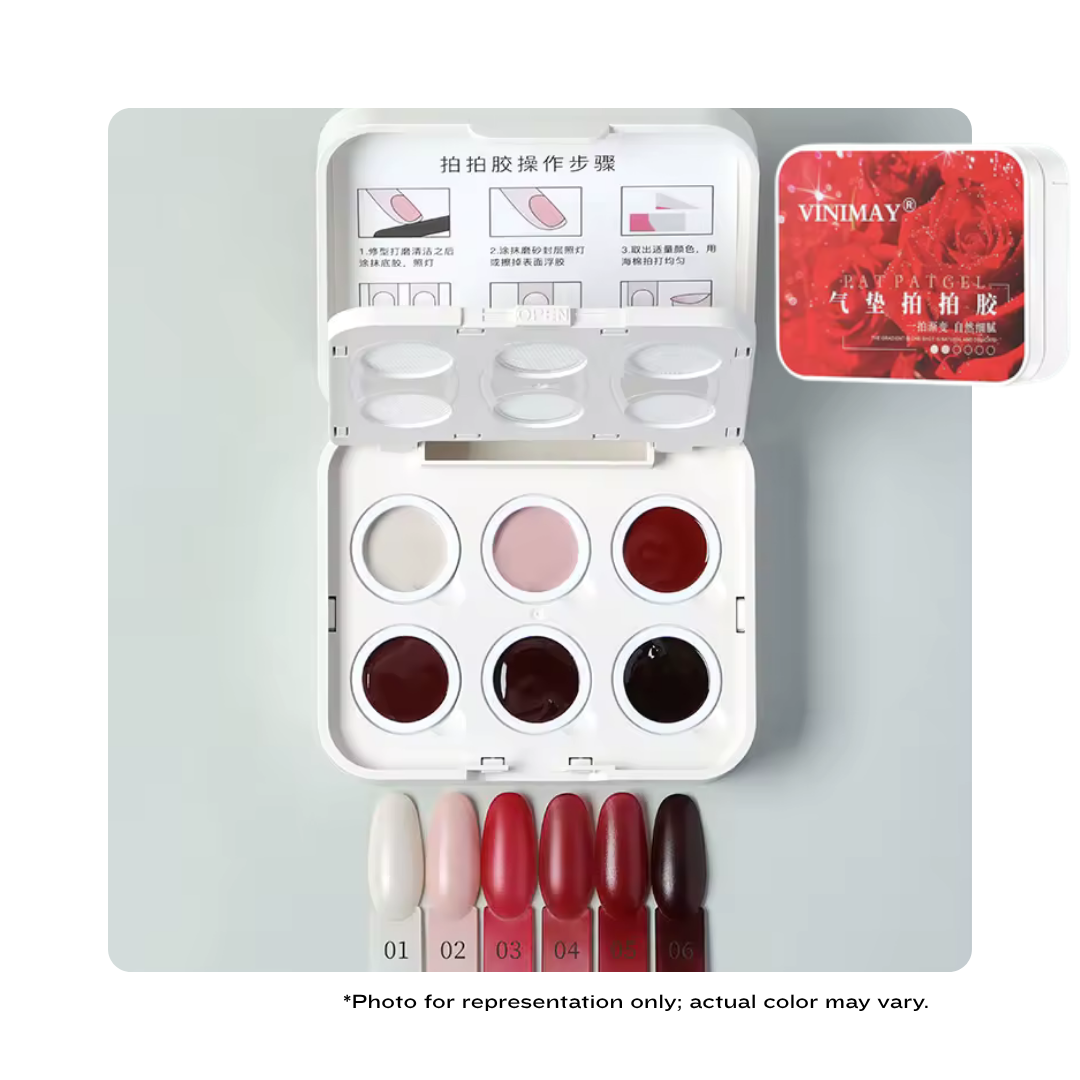 Vinimay Ombre Patting Gel Pallet 6 Slots - {Color Series RR}