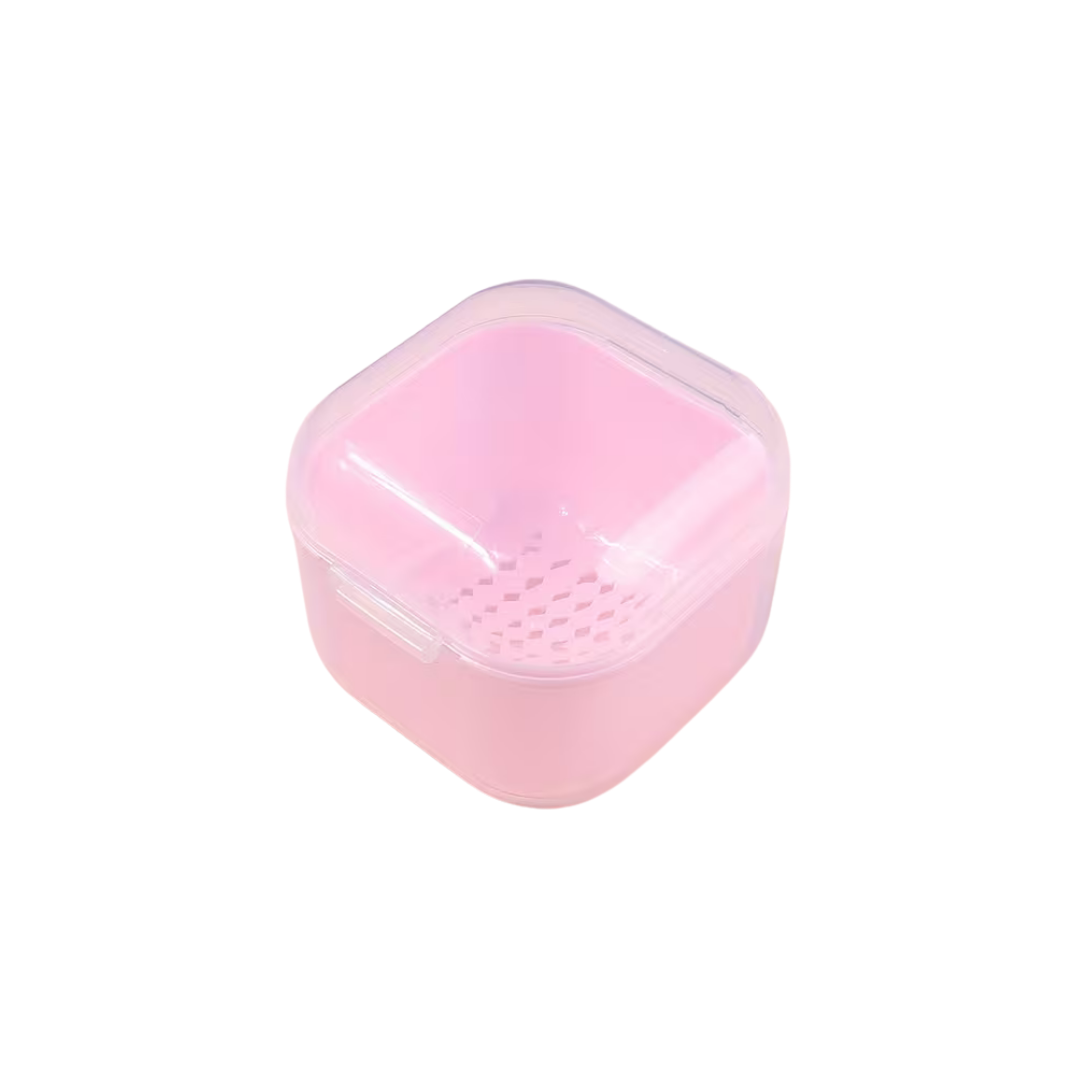 Nail Tool Sterilizing Container Square Pink