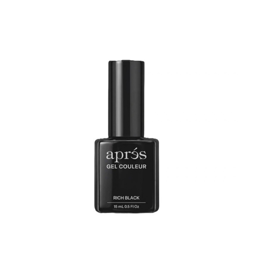 Apres Gel Couleur Rich Black 15mL - HEMA Free & TPO Free Gel Polish