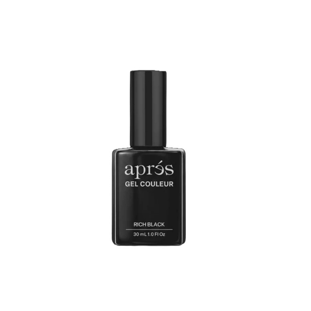 Apres Gel Couleur Rich Black 30mL - HEMA Free & TPO Free Gel Polish