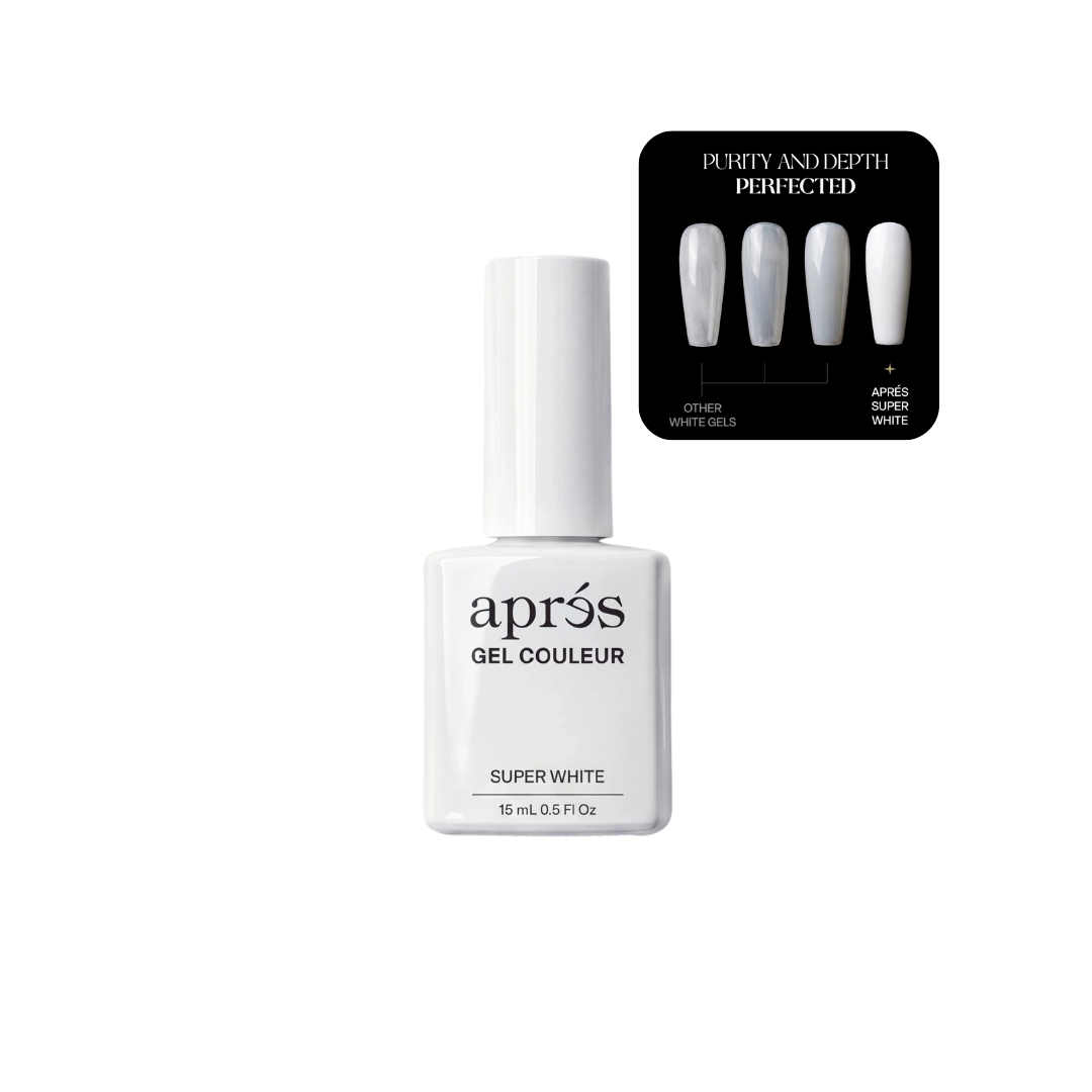 Apres Gel Couleur Super White 15mL - HEMA Free & TPO Free Gel Polish