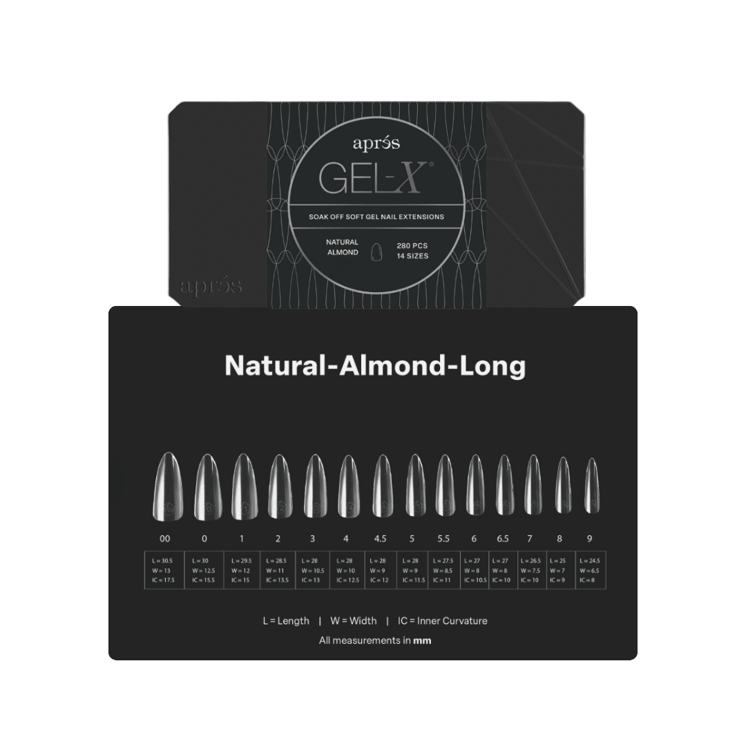 Đầu móng tay Apres Gel-X - Màu tự nhiên (Hộp 280 chiếc)