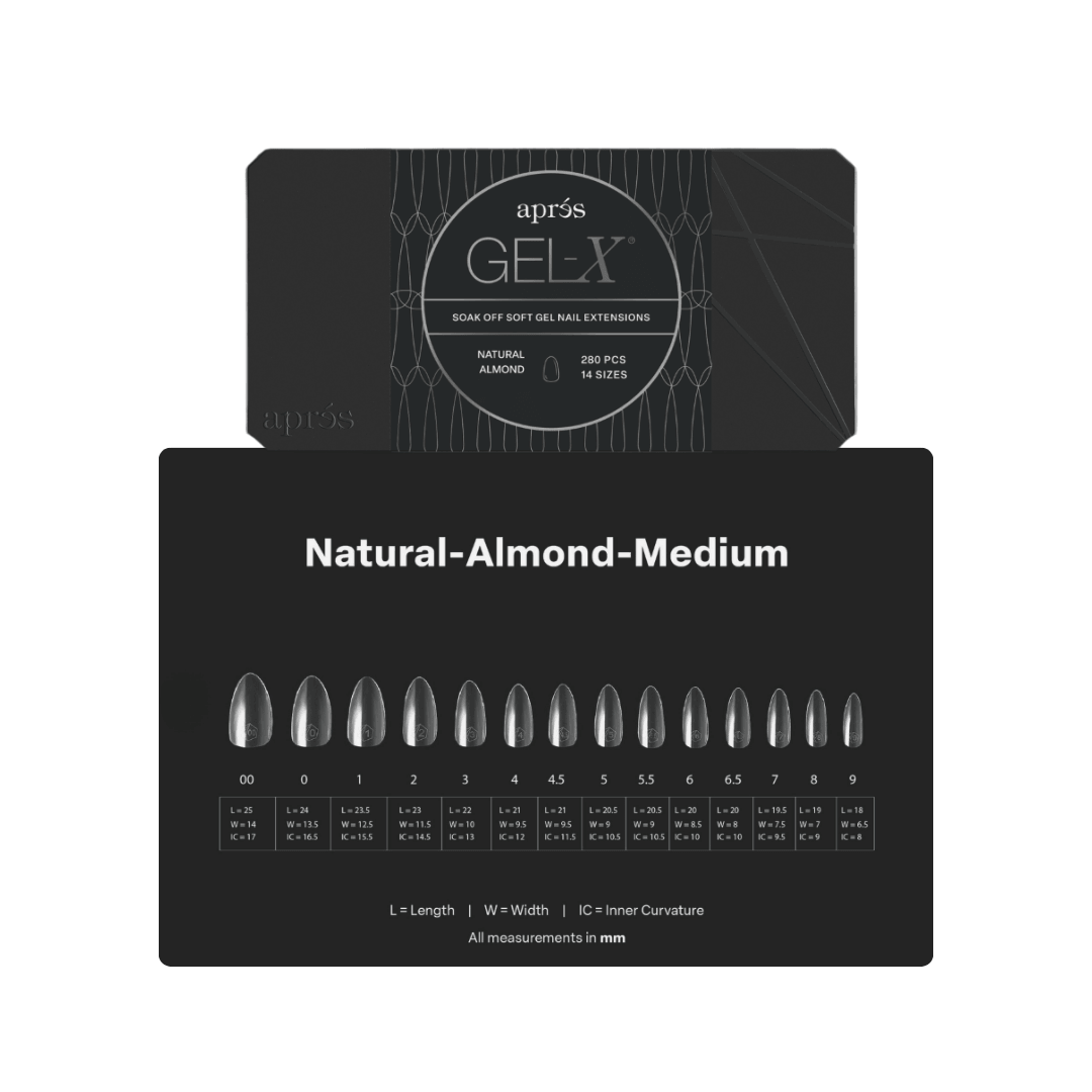 Đầu móng tay Apres Gel-X - Màu tự nhiên (Hộp 280 chiếc)