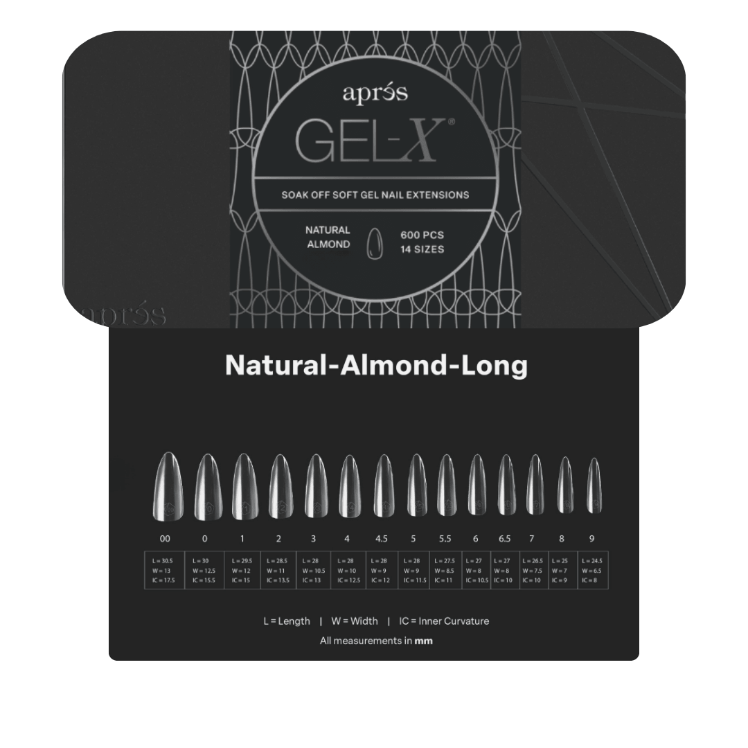 Đầu móng tay Apres Gel-X (Hộp 600 chiếc) - Hạnh nhân tự nhiên