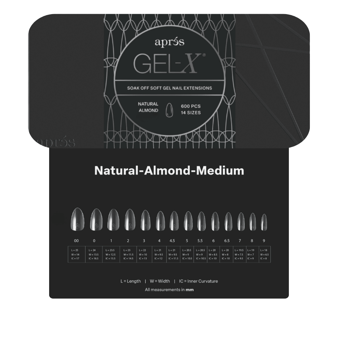 Đầu móng tay Apres Gel-X (Hộp 600 chiếc) - Hạnh nhân tự nhiên