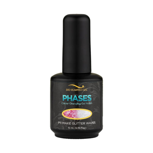 Bio Seaweed Gel - Colour Changing Gel 15mL #P11 Make Glitter Waves - Gel Polish
