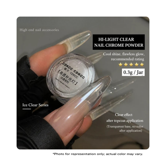 CDKCCC Nail Art Effect Crystal Clear - Chrome Powder