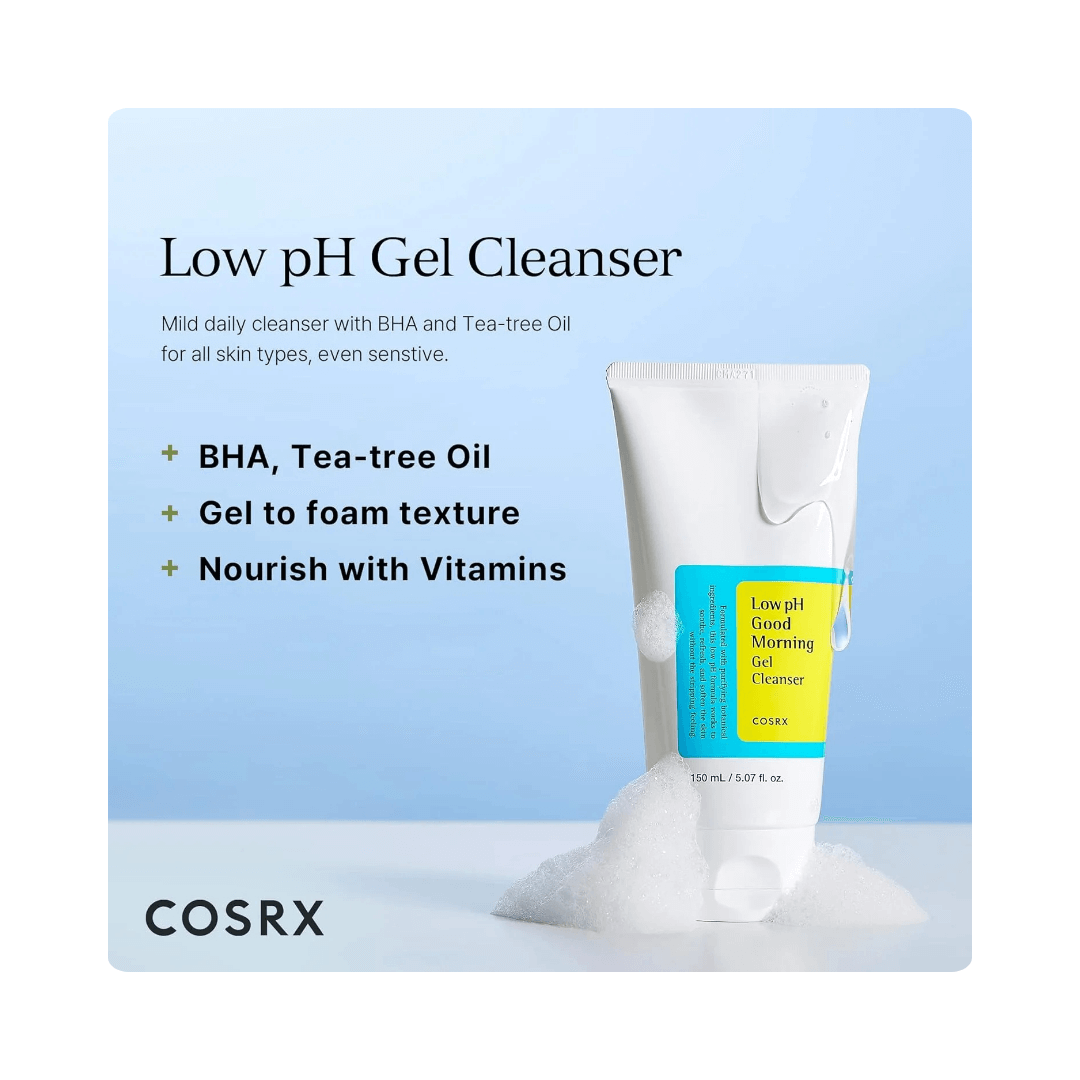 Sữa rửa mặt dạng gel COSRX Low pH Morning Gel Cleanser 150mL