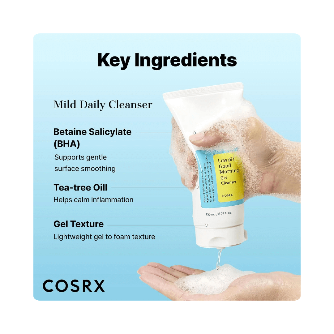 Sữa rửa mặt dạng gel COSRX Low pH Morning Gel Cleanser 150mL