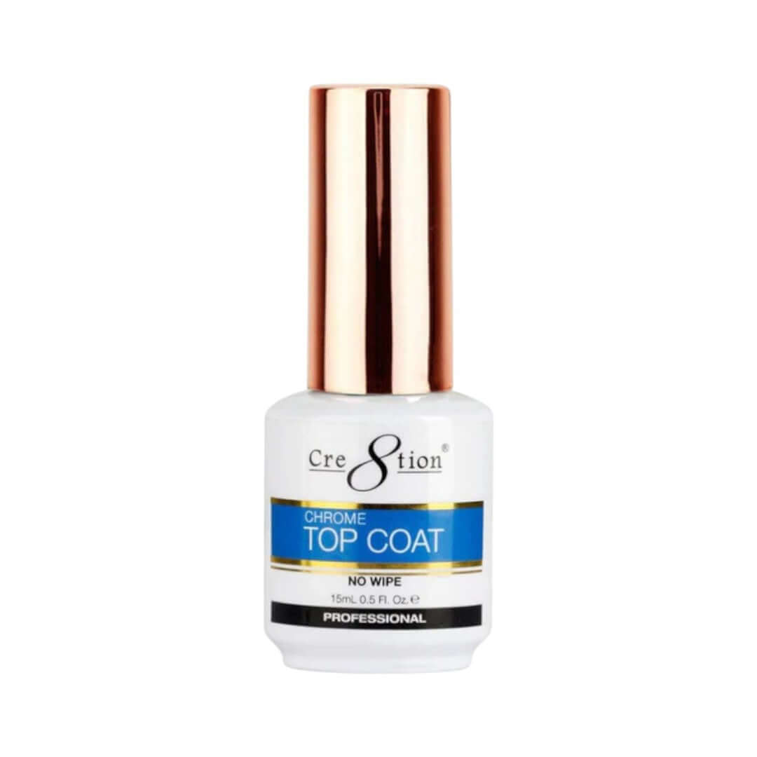 Cre8tion Chrome Top Coat No Wipe 15mL - Gel Polish | Nail Mall Beauty Supply
