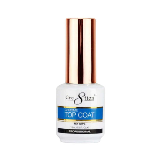 Cre8tion Chrome Top Coat No Wipe 15mL - Gel Polish | Nail Mall Beauty Supply