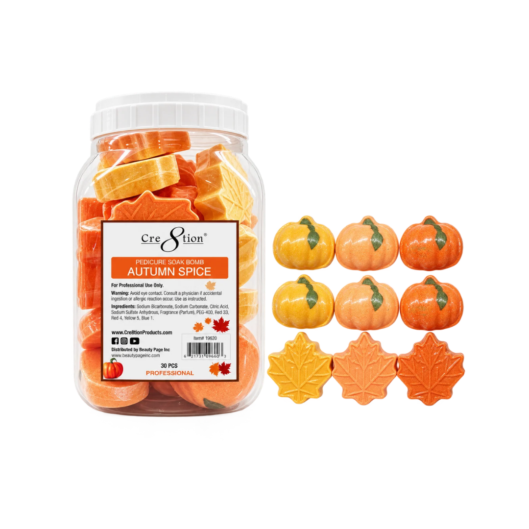 Cre8tion Pedicure Soak Bombs 30pcs-Autumn Spice