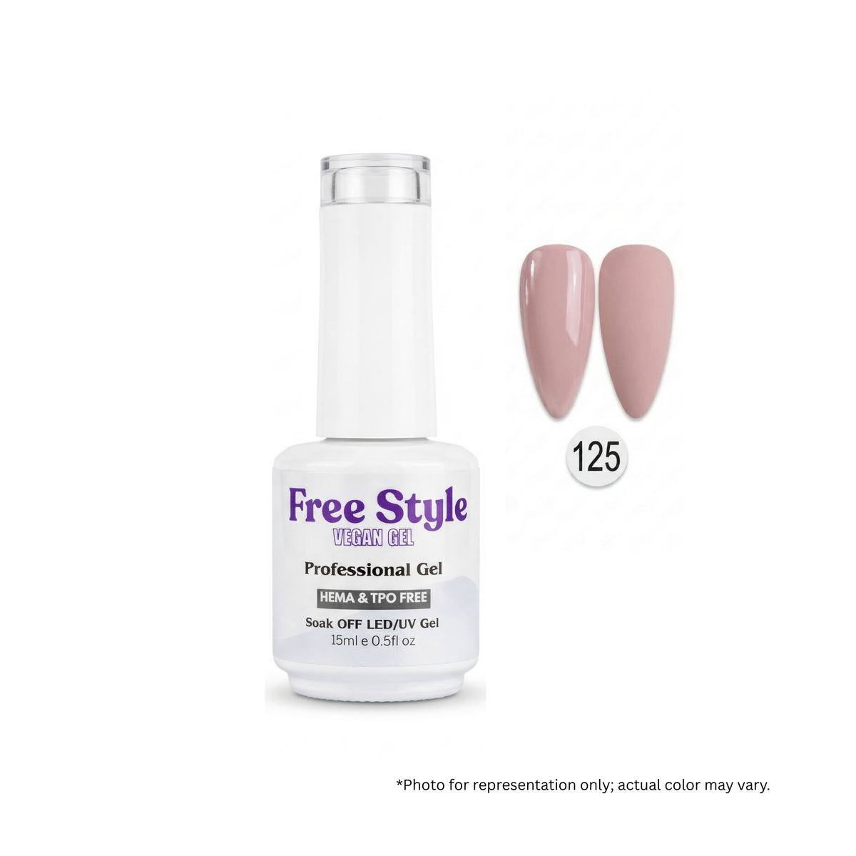 FreeStyle Gel Polish #FS125 - HEMA & TPO Free Gel
