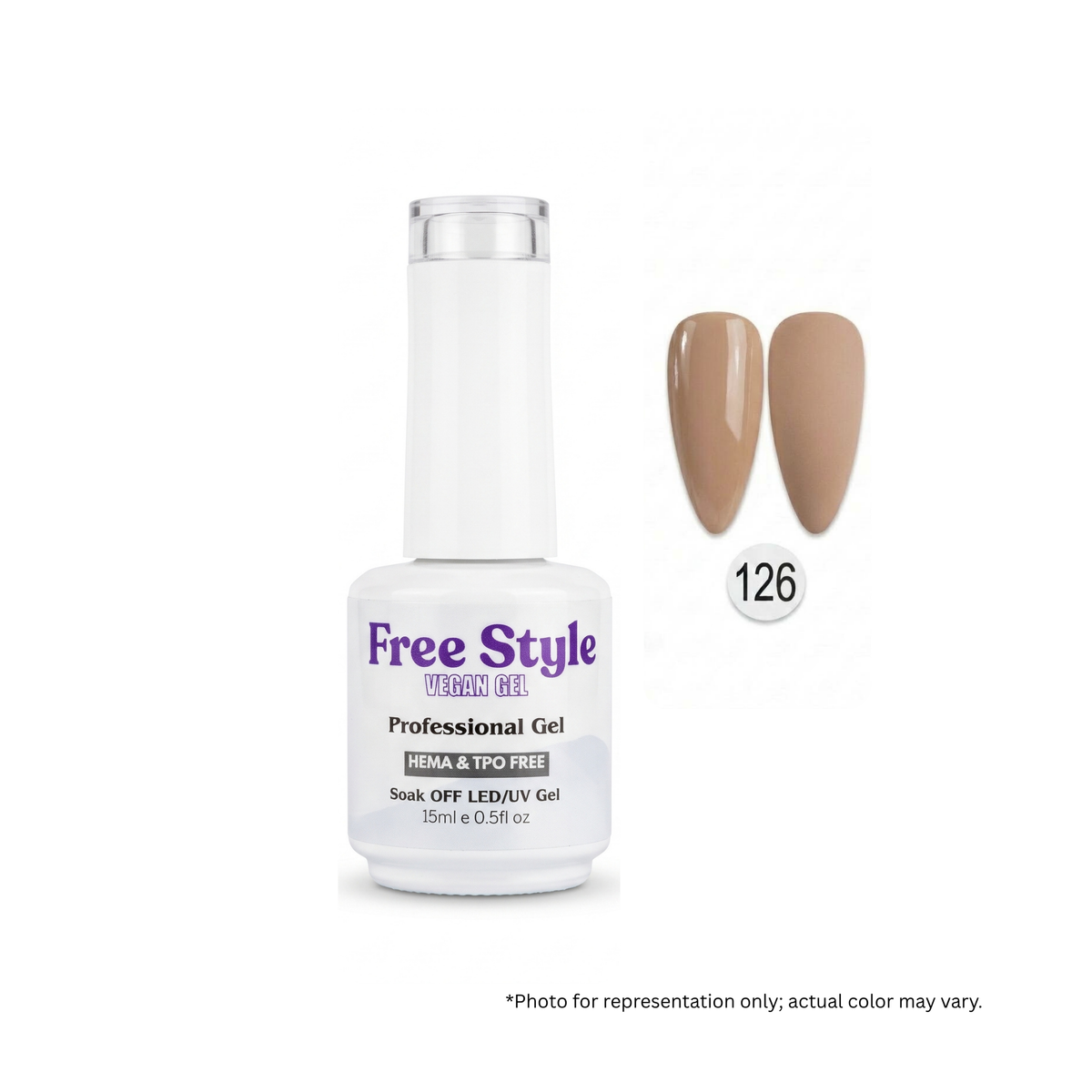 FreeStyle Gel Polish #FS126 - HEMA & TPO Free Gel