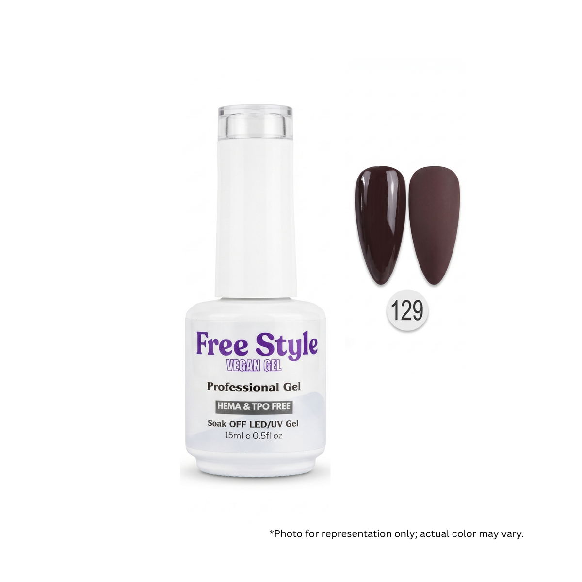 FreeStyle Gel Polish #FS129 - HEMA & TPO Free Gel