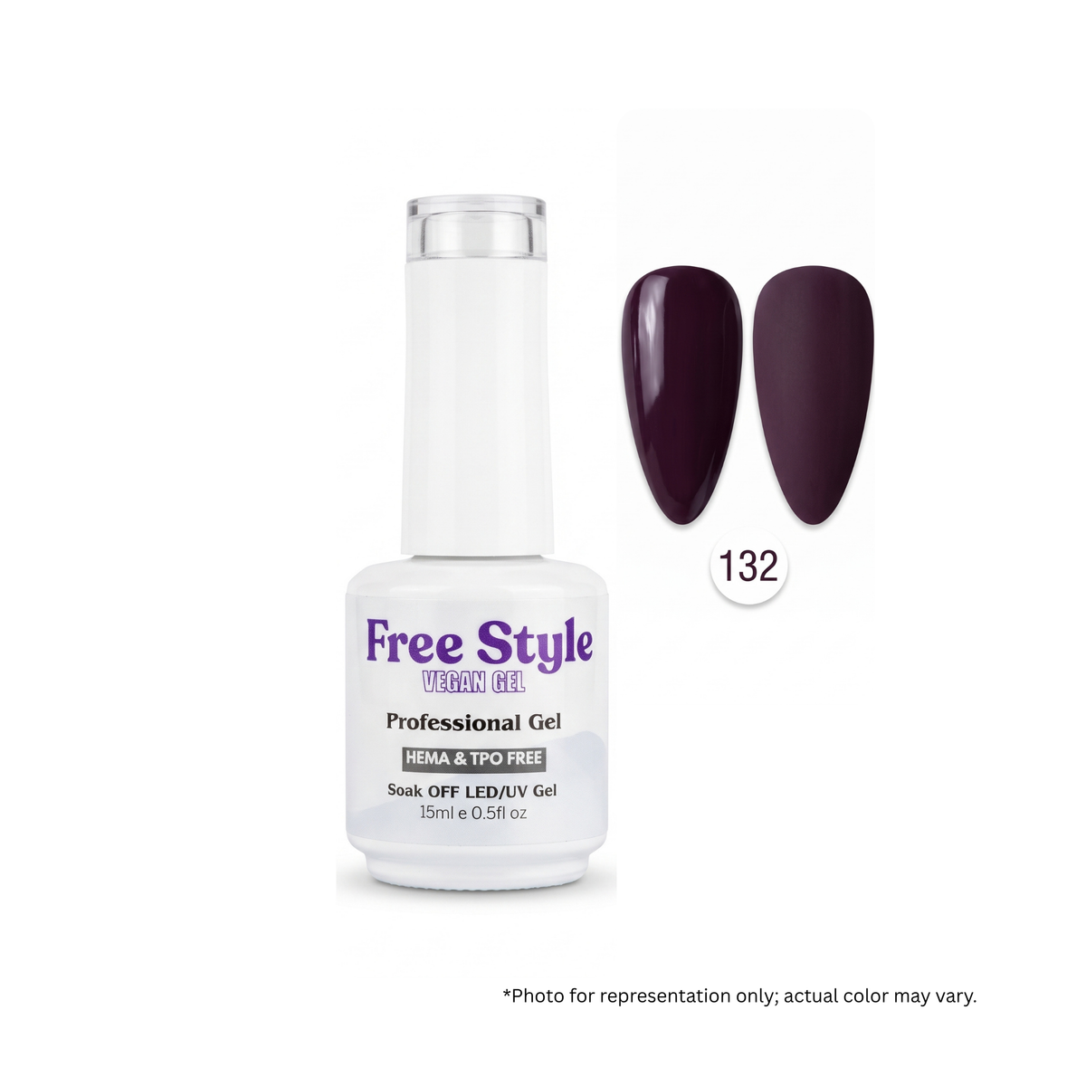 FreeStyle Gel Polish #FS132 - HEMA & TPO Free Gel