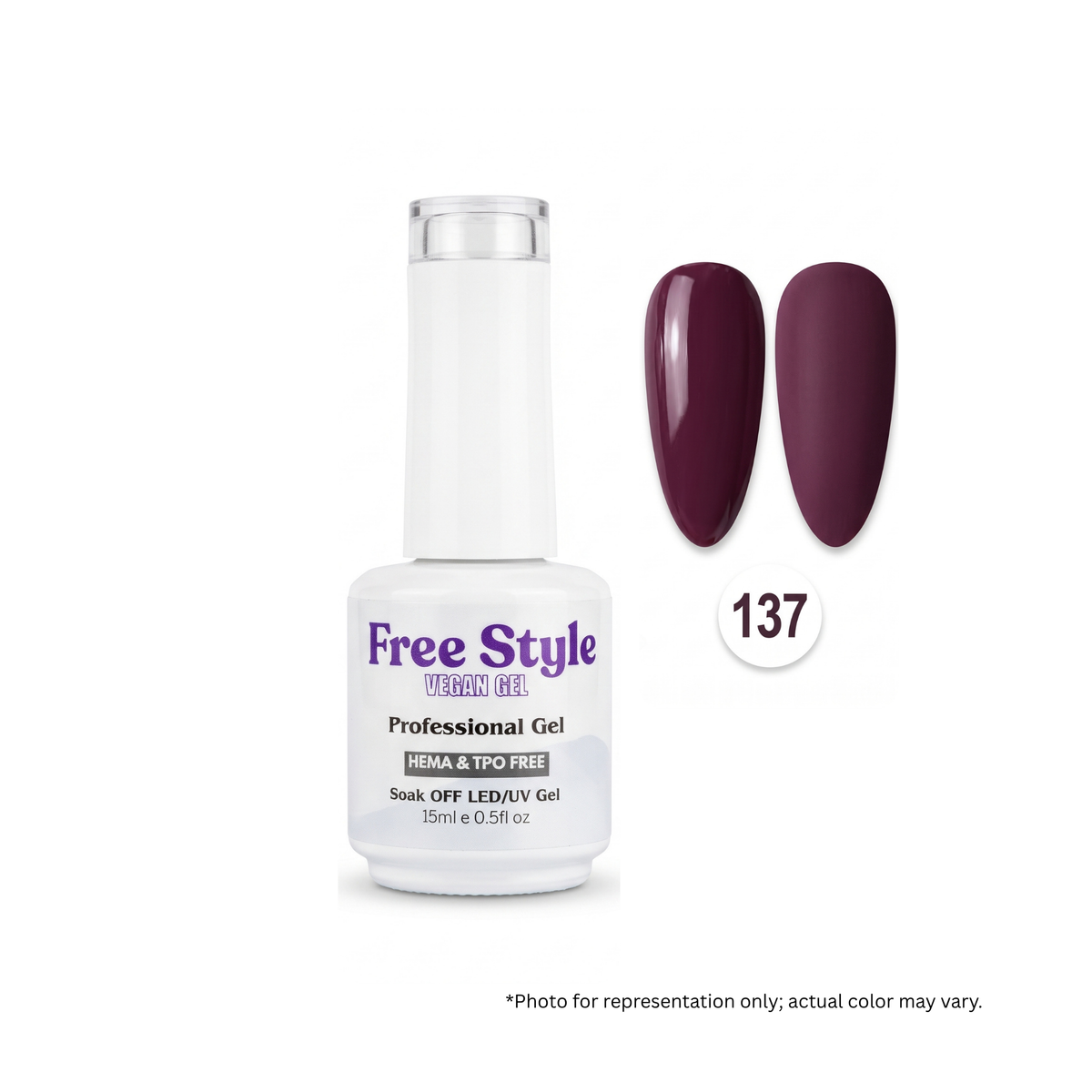 FreeStyle Gel Polish #FS137 - HEMA & TPO Free Gel