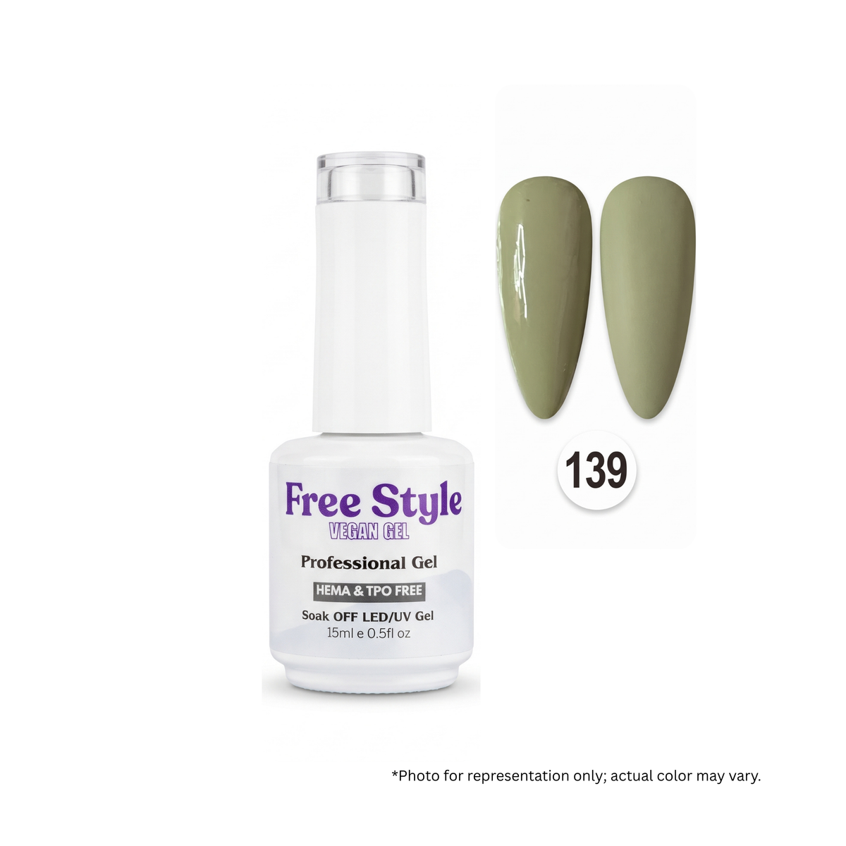 FreeStyle Gel Polish #FS139 - HEMA & TPO Free Gel