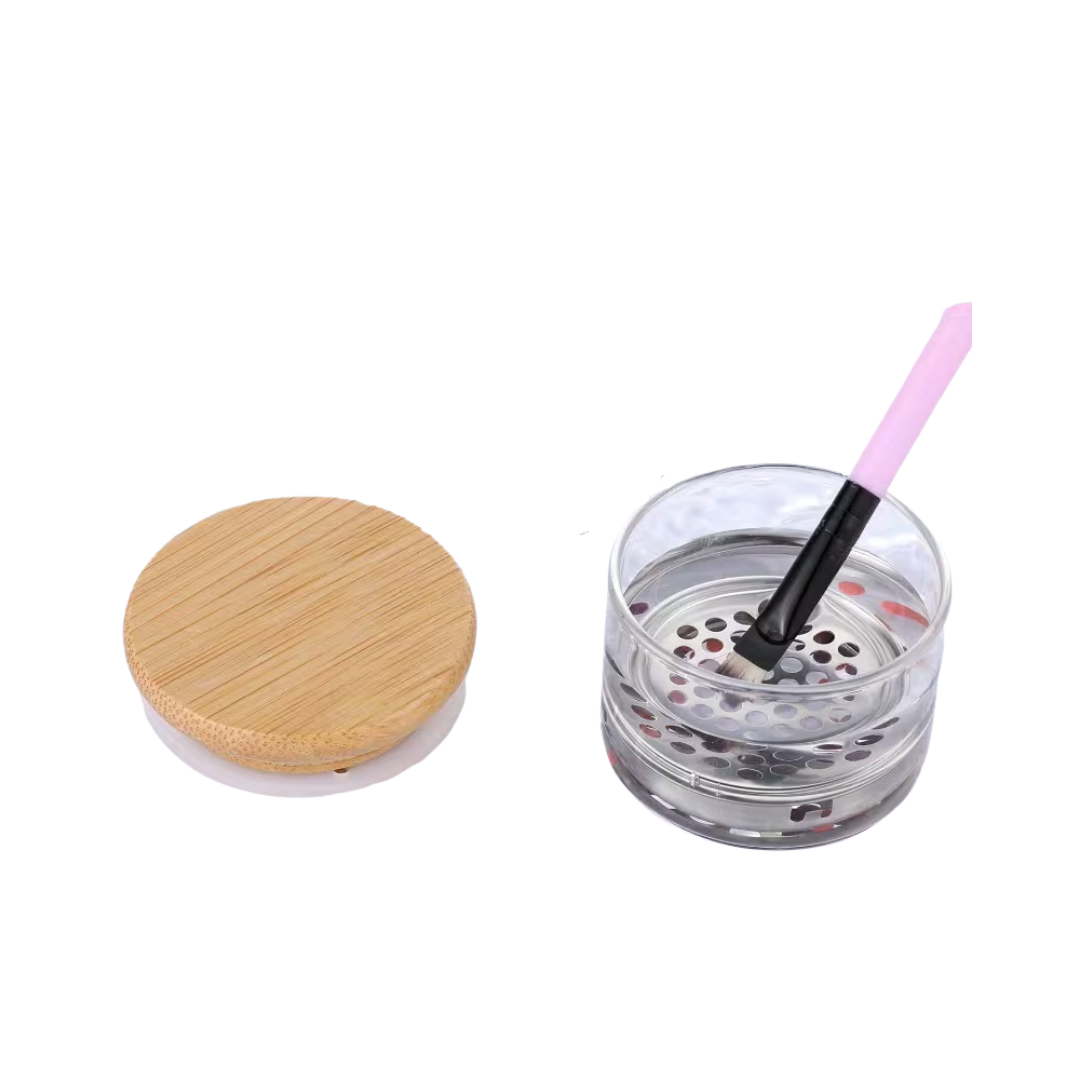 Glass Dappen Dish with Washing Tool