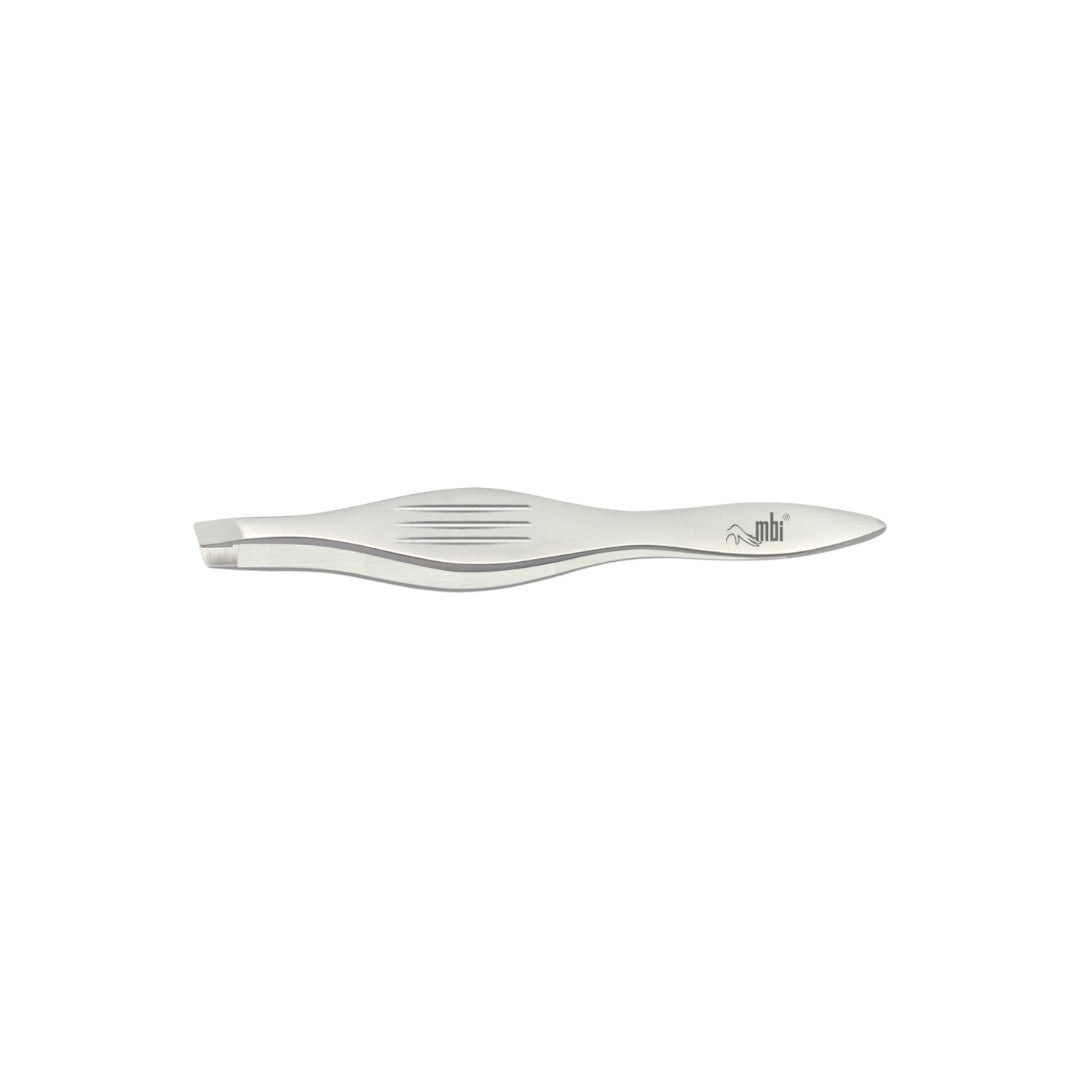 MBI Eyebrow Tweezers Slanted with Wide Handle Size 4'' #MBI417