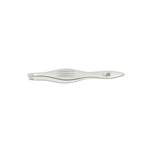 MBI Eyebrow Tweezers Slanted with Wide Handle Size 4'' #MBI417