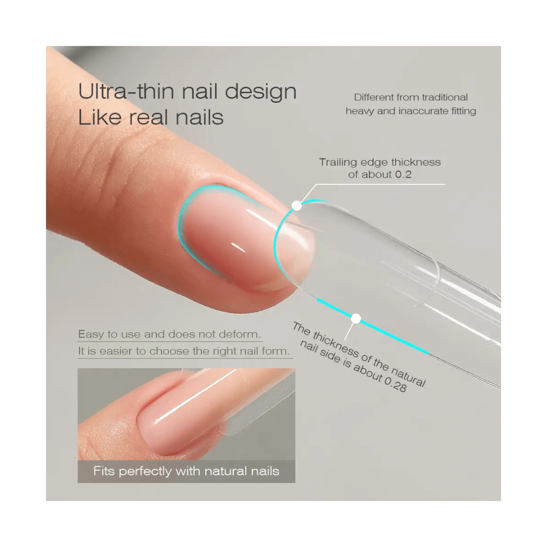 Mr Nail Sandwich Nail Extension - Dual Forms # W557 (240pcs) - 5 Nail Mall Beauty Supply