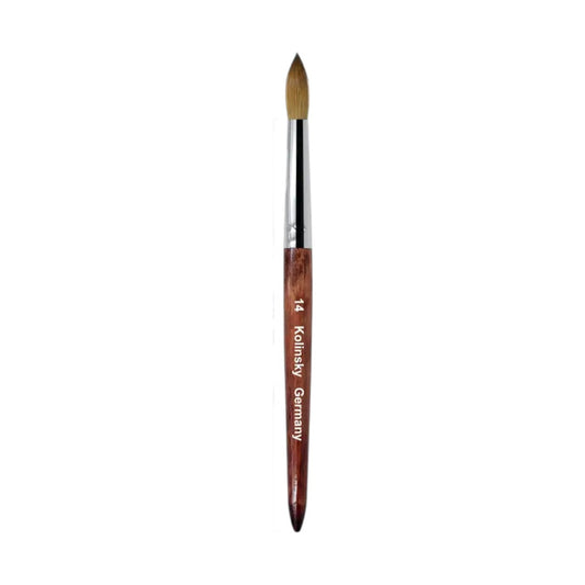 NMC Kolinsky Acrylic Brush Red Wood Handle