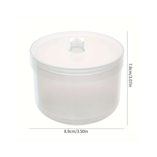 Nail Tool Sterilizing Container Round Clear