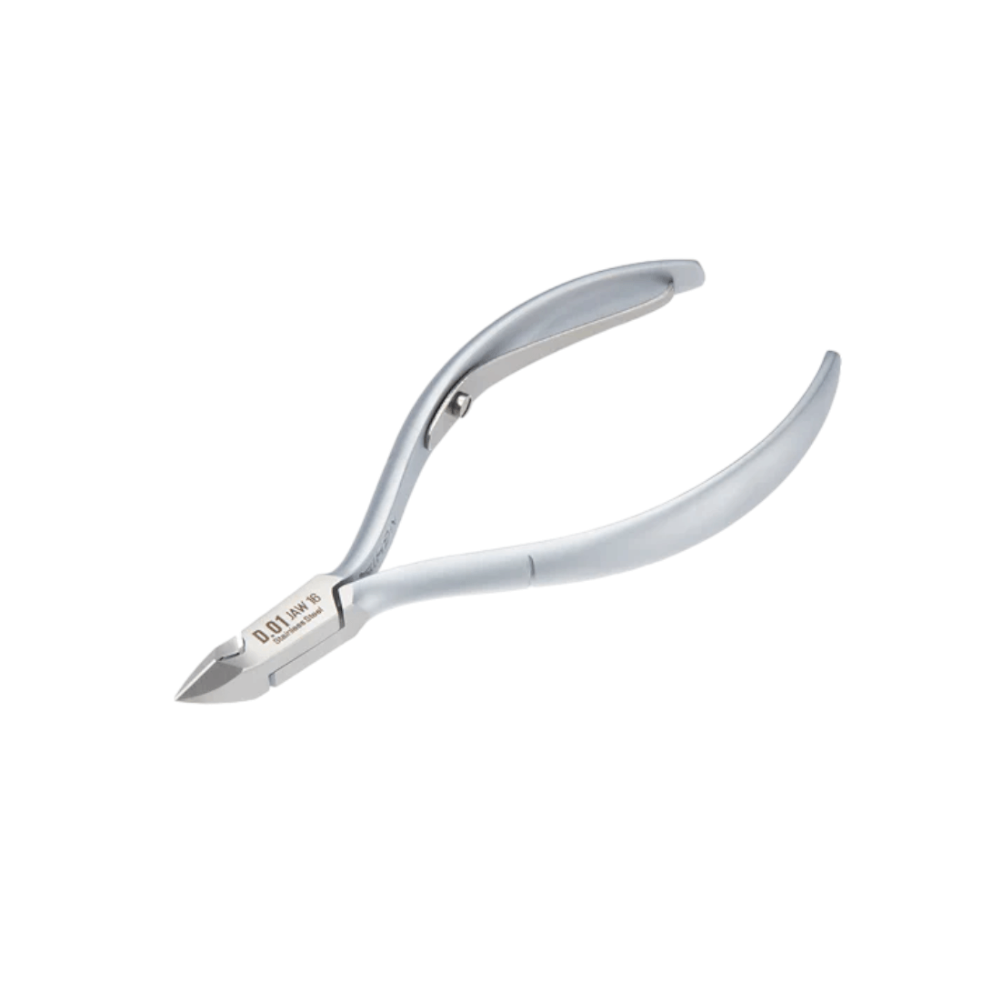 Silver nail nipper on a white background