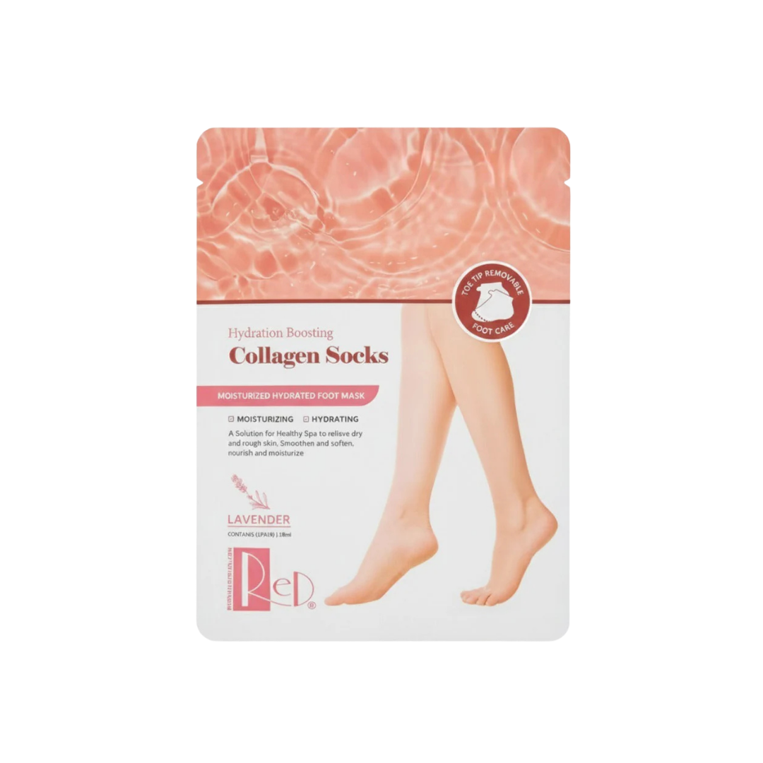 RED Nail Design Collagen Socks