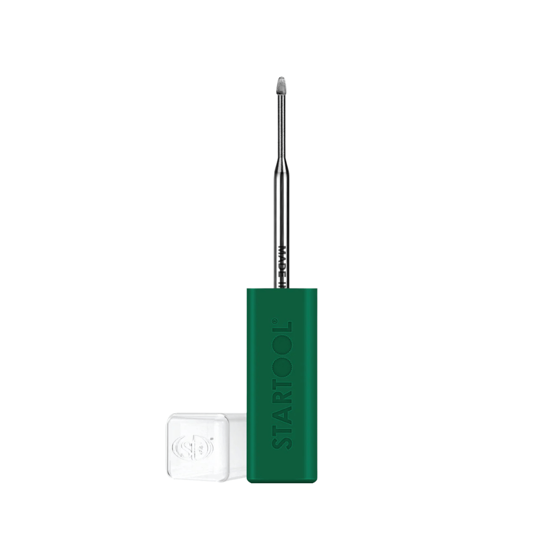 Startool Cuticle Cleaner Football Shape Drill Bit 3/32 Silver, perfect cuticle cleaner drill bit for manicures.