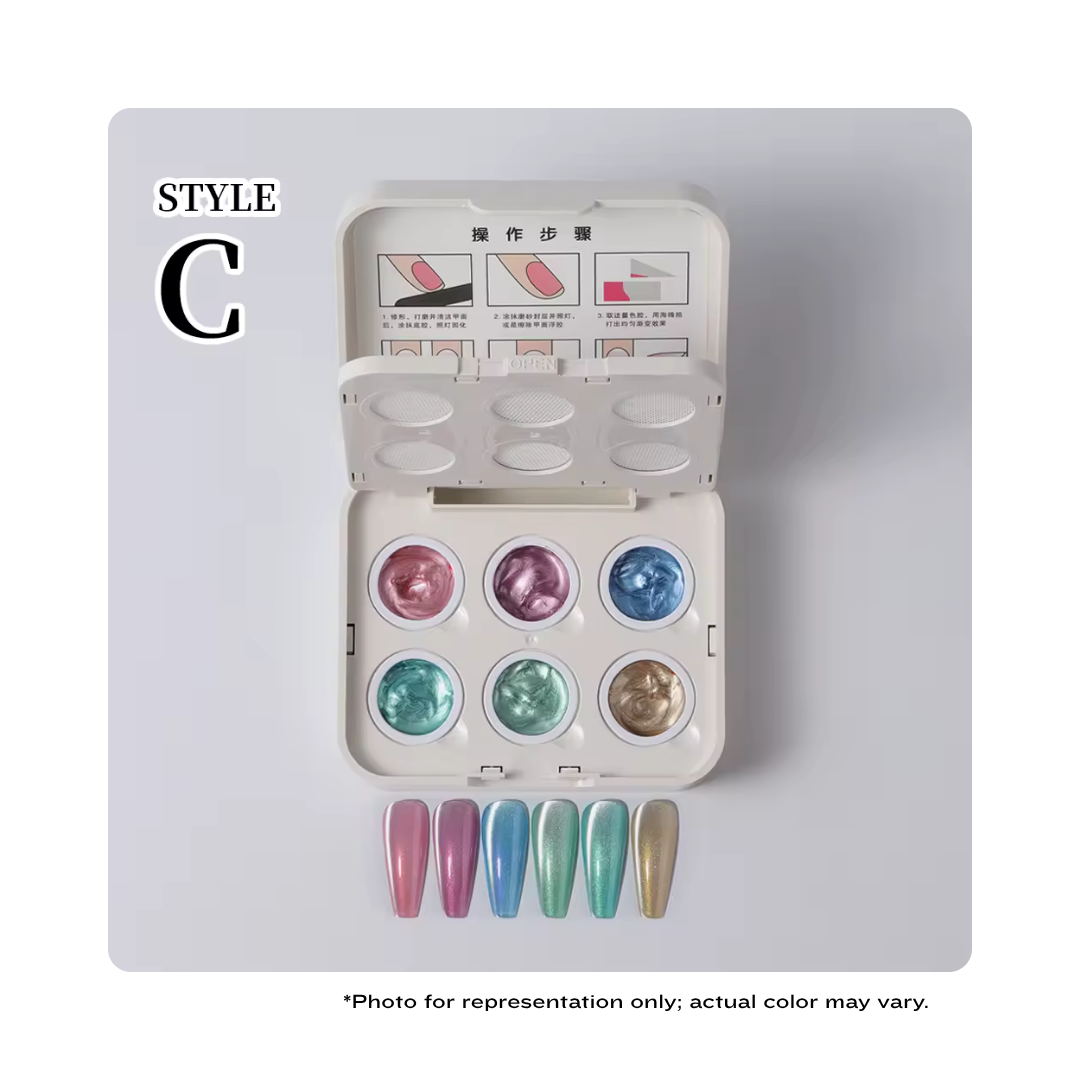 Vinimay Ombre Patting Gel Pallet 6 Slots - {Cat Eye Series C}